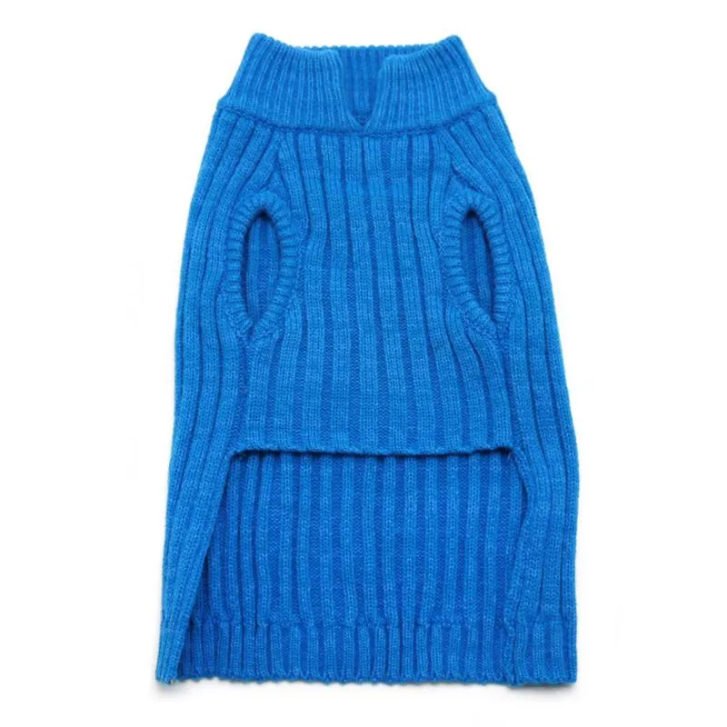 PP Basic Turtleneck Dog Sweater Blue