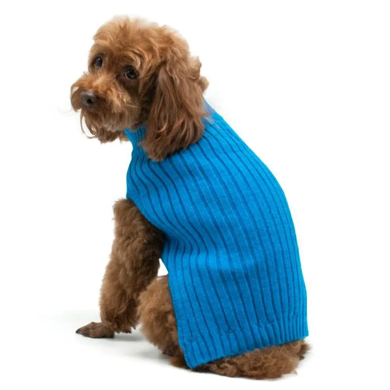 PP Basic Turtleneck Dog Sweater Blue