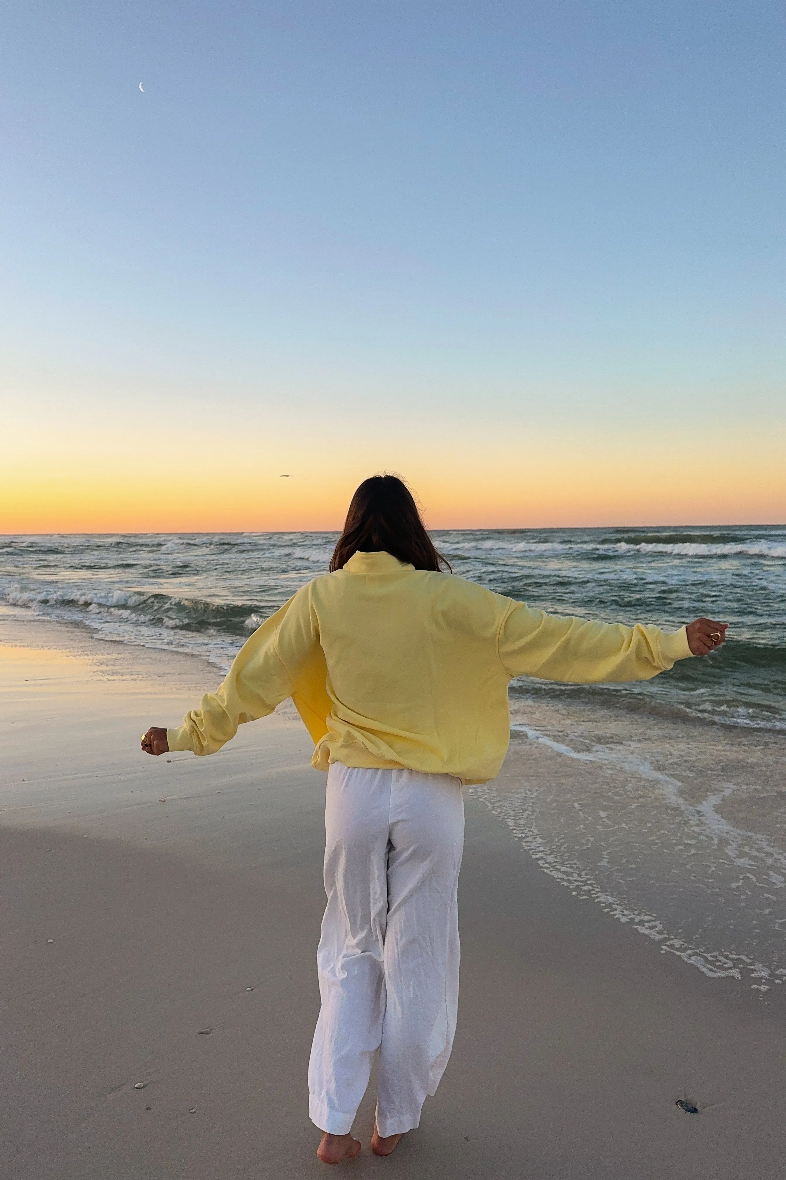 Quarter Zip Pullover in Yellow | Restocked