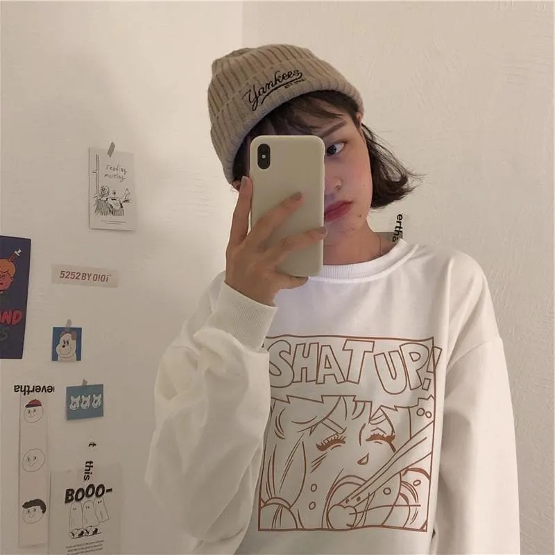 "SHAT UP" Roundneck Sweater