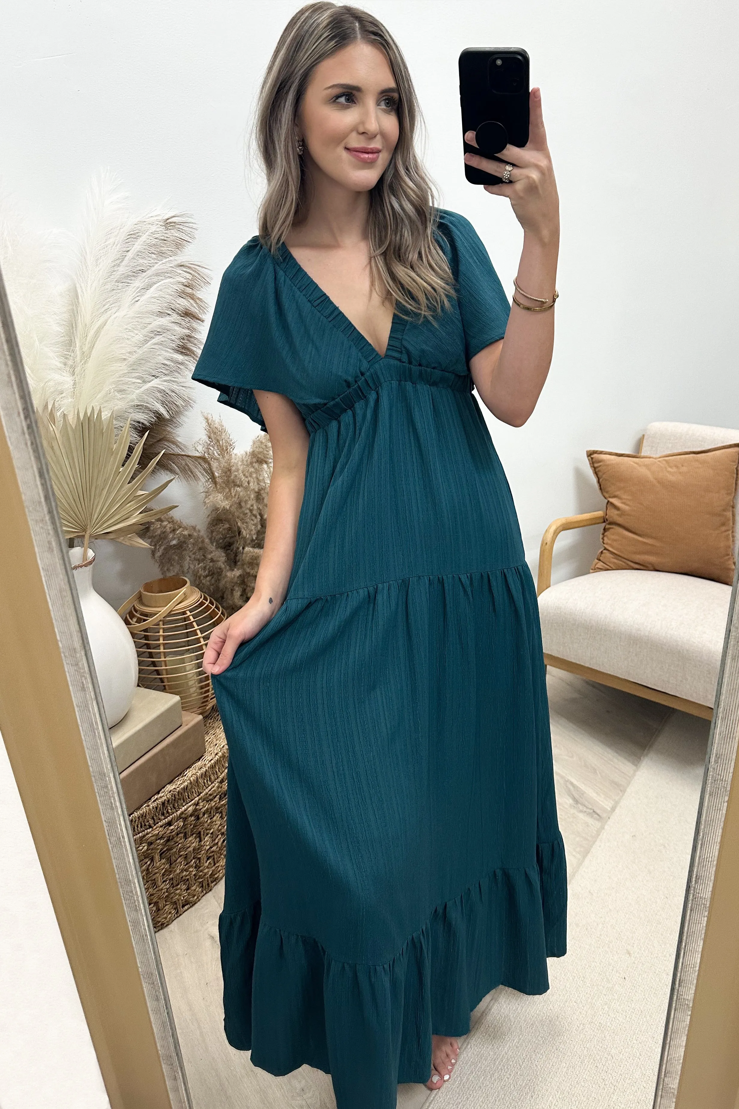 "Wishful Thinking" Maxi Dress (Emerald)