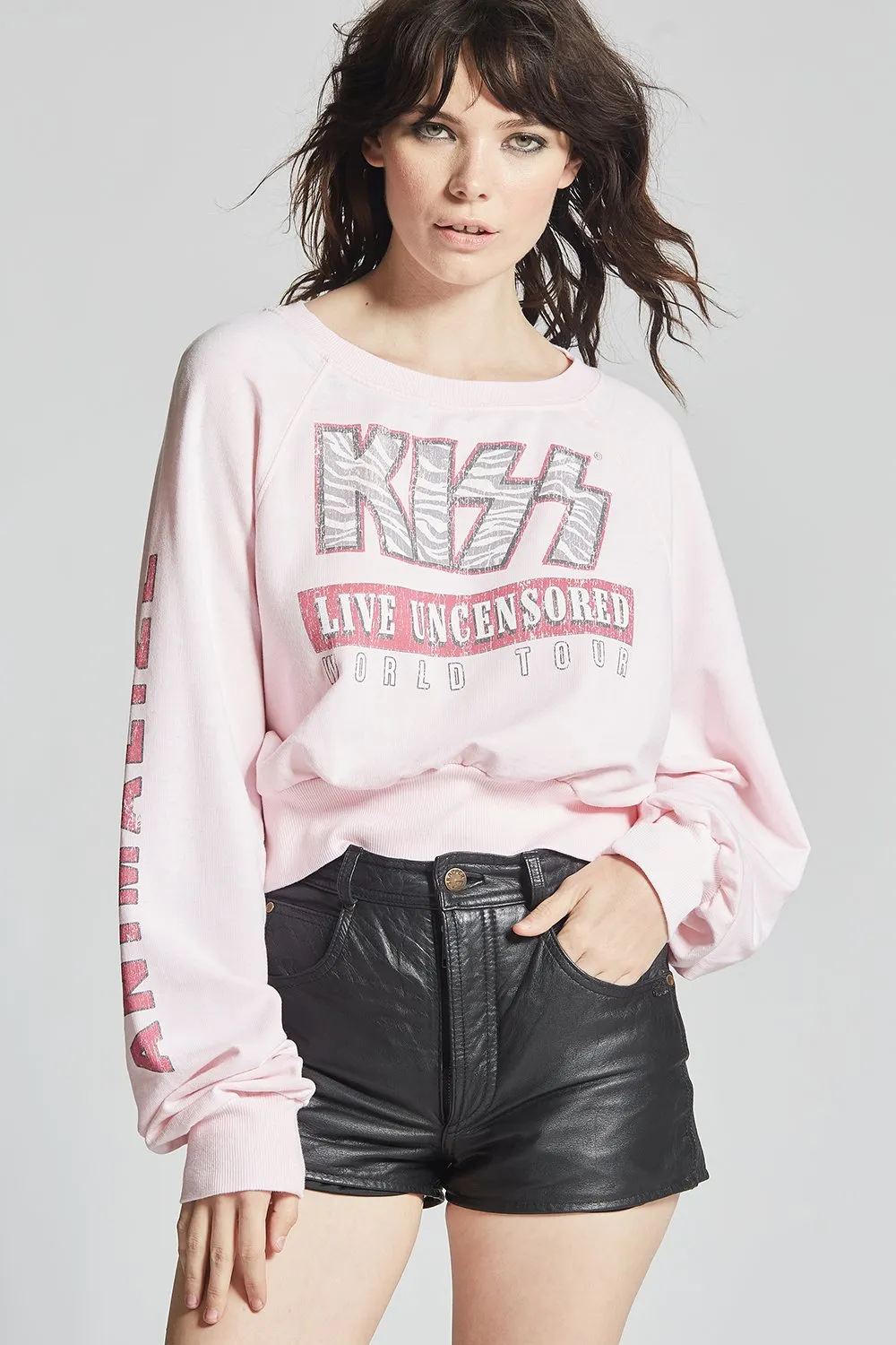 Recycled Karma Kiss Live Crop Sweatshirt