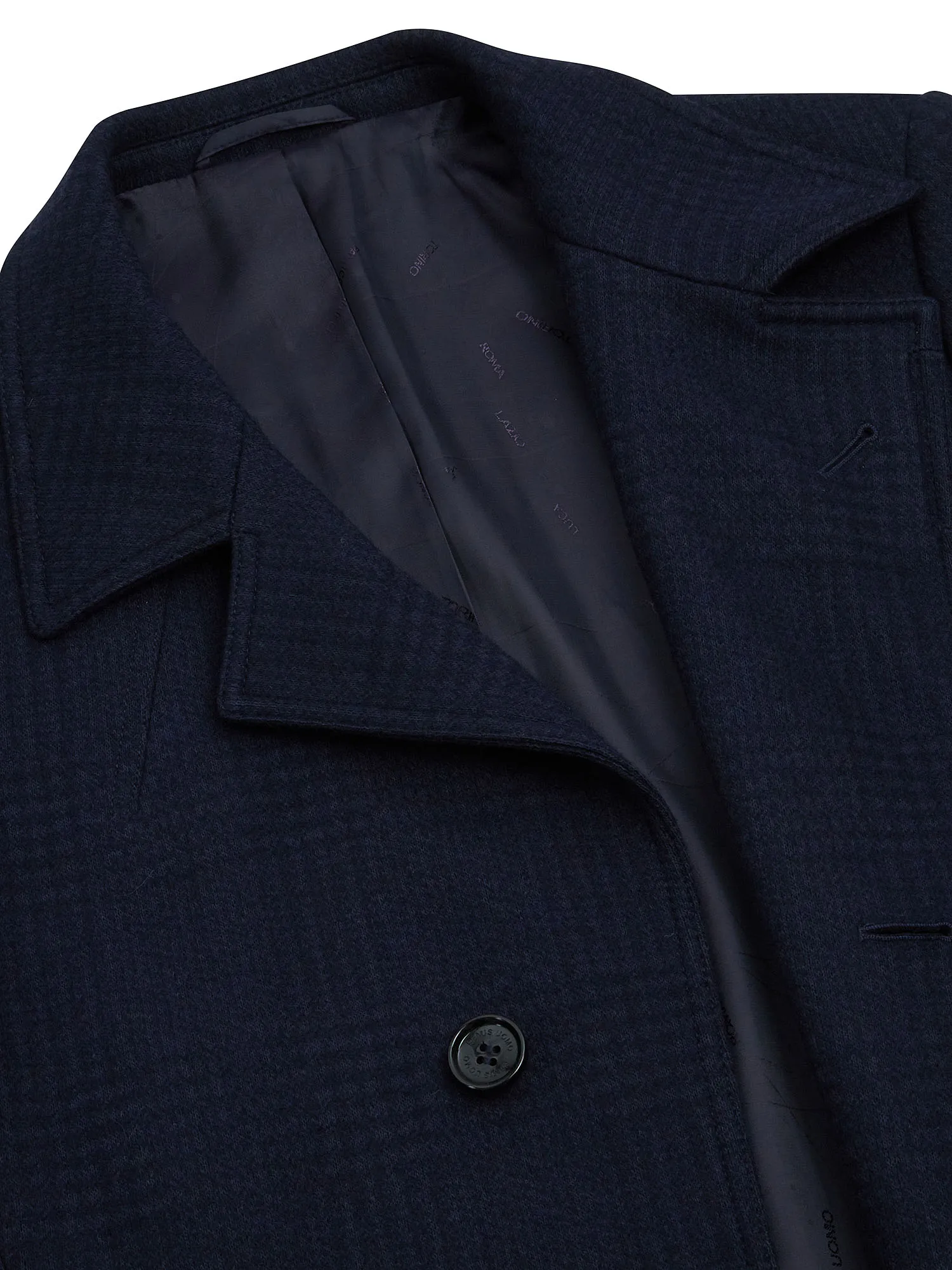 Remus - Navy Check Overcoat