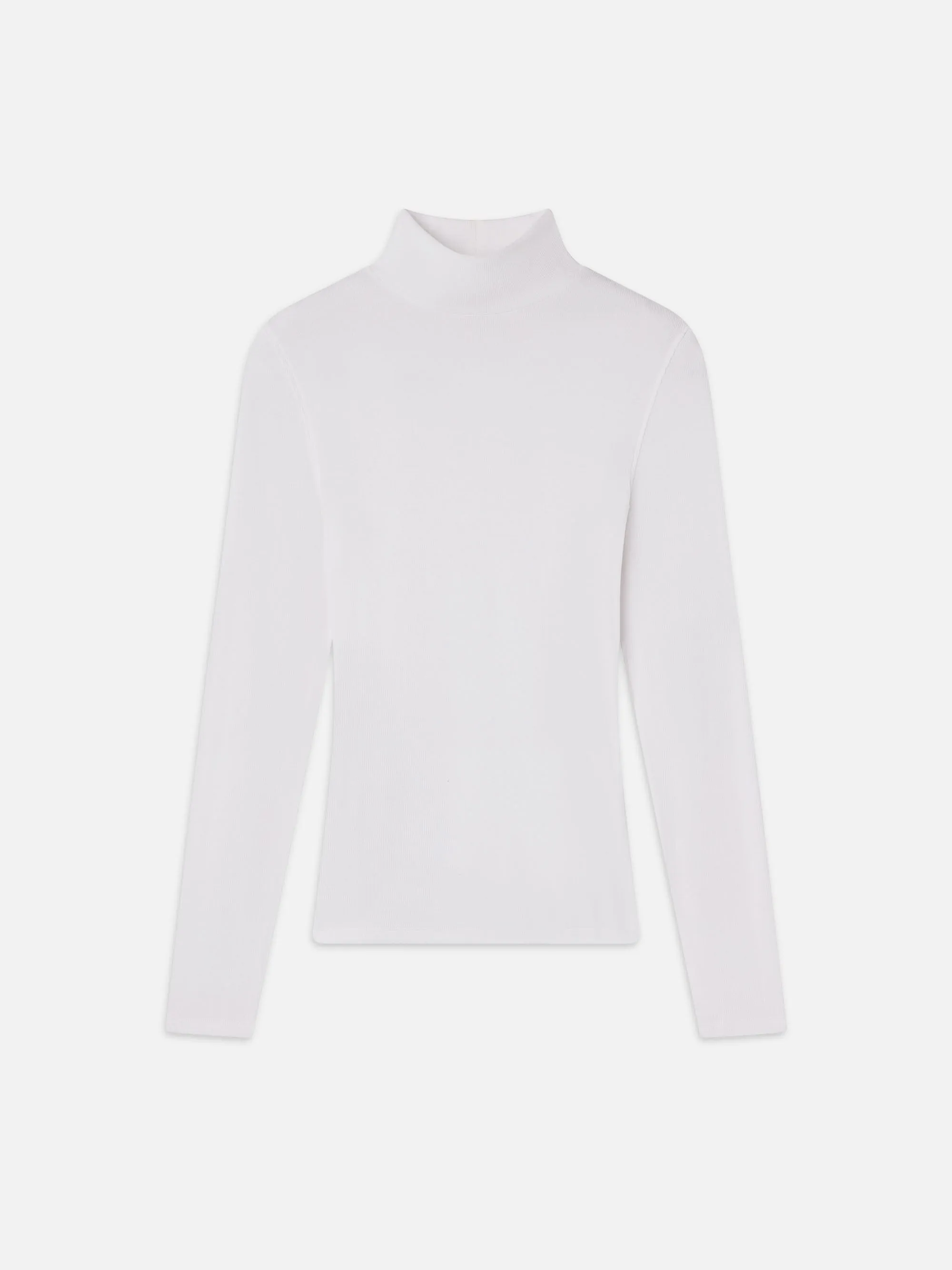 Rib Turtleneck -- White