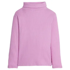 Ribbed Turtleneck- Petal