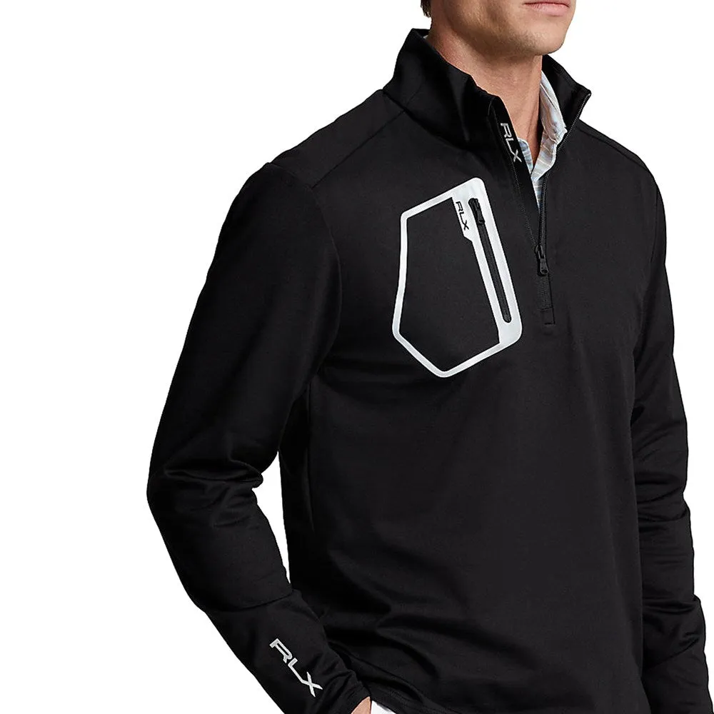 RLX Ralph Lauren Driver Luxury Jersey Pullover - Polo Black/ Silver