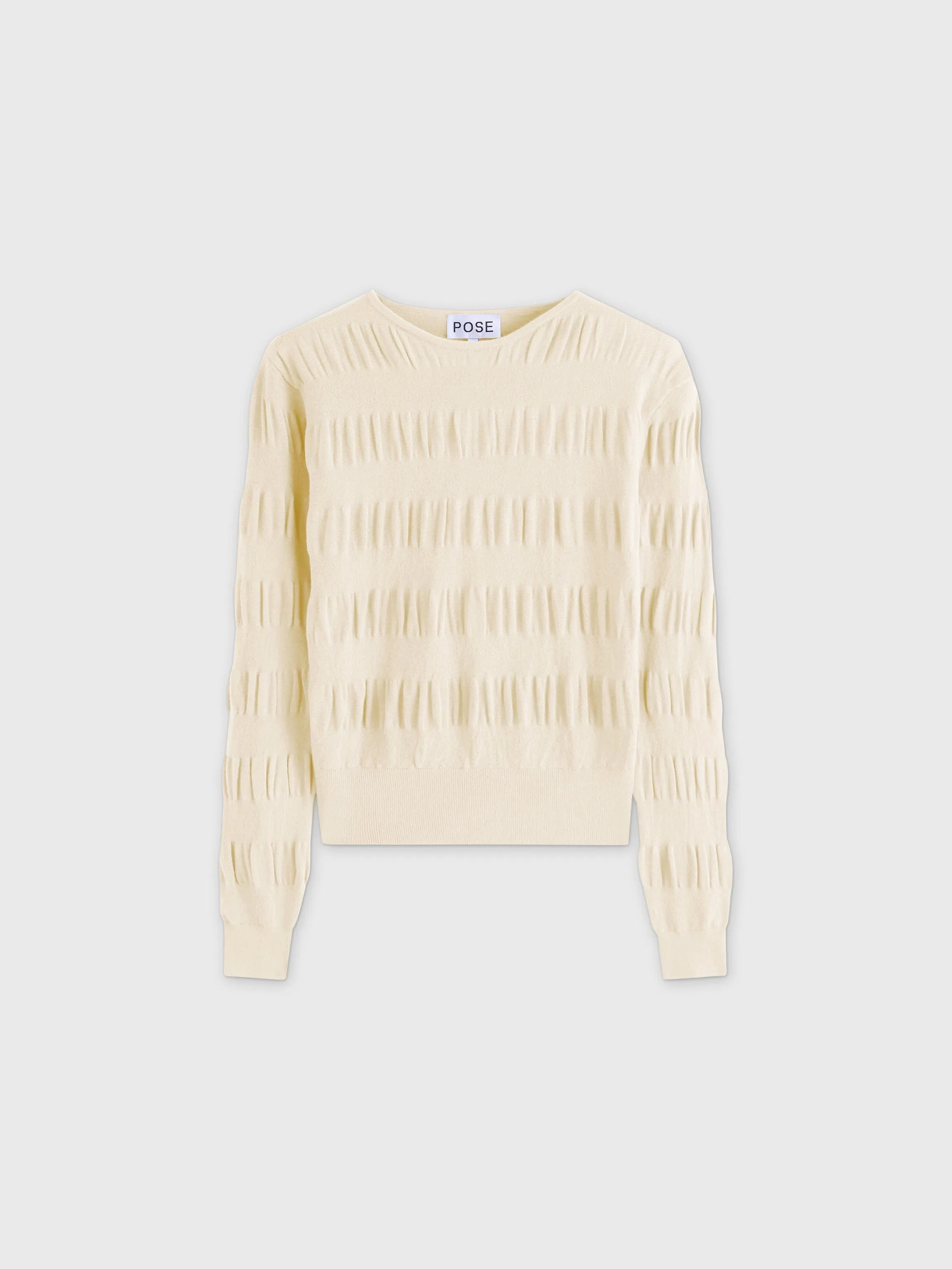 Ruched Sweater-Ivory