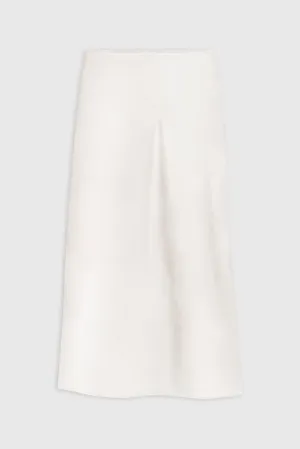 Satin Mid Rise Maxi Skirt - Champagne