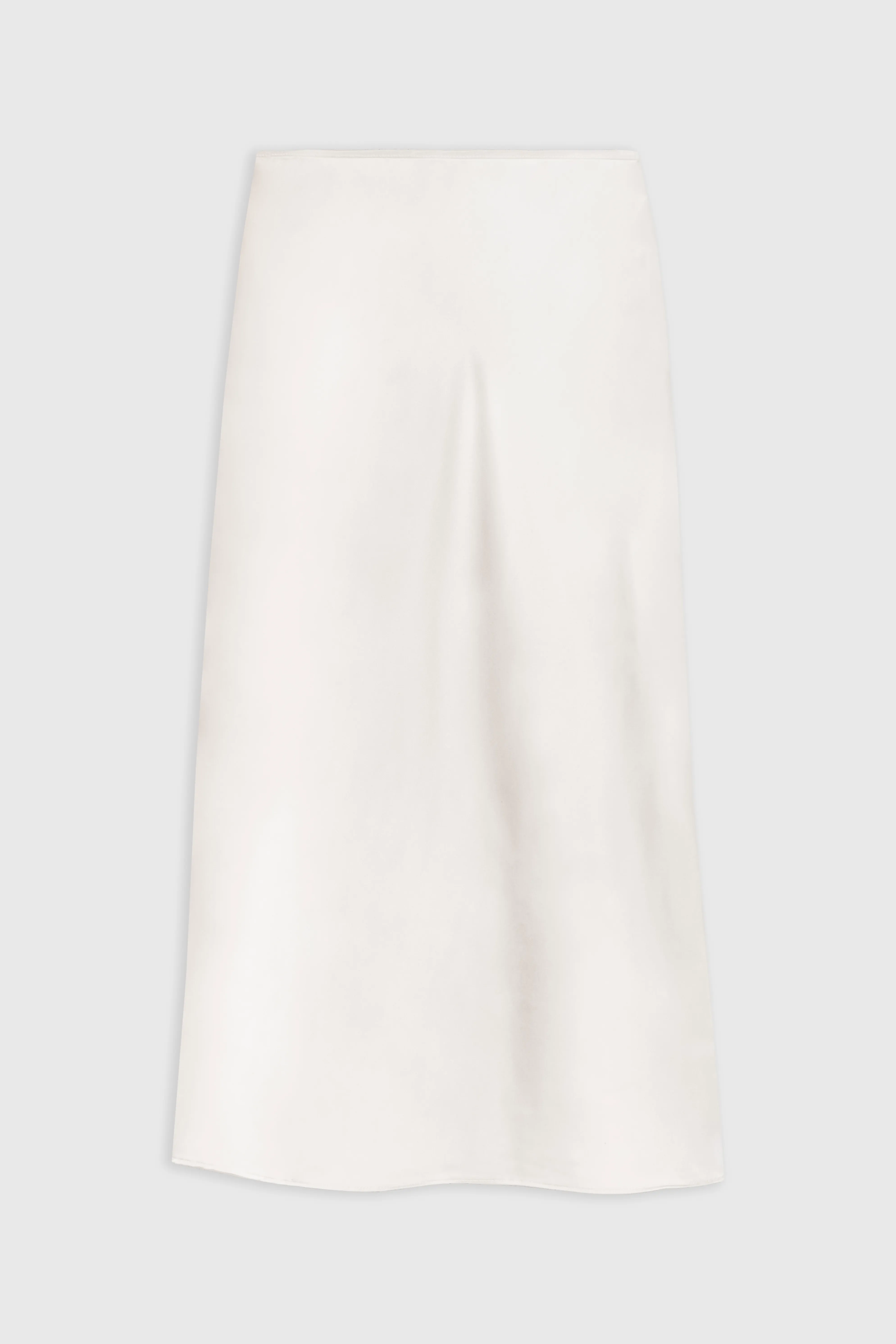 Satin Mid Rise Maxi Skirt - Champagne