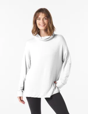 Scarf Neck Tunic: White