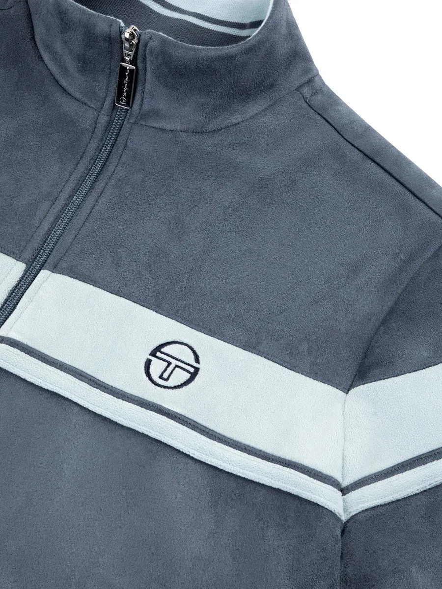 Sergio Tacchini Velour Damarindo Track Jacket - Grisaille