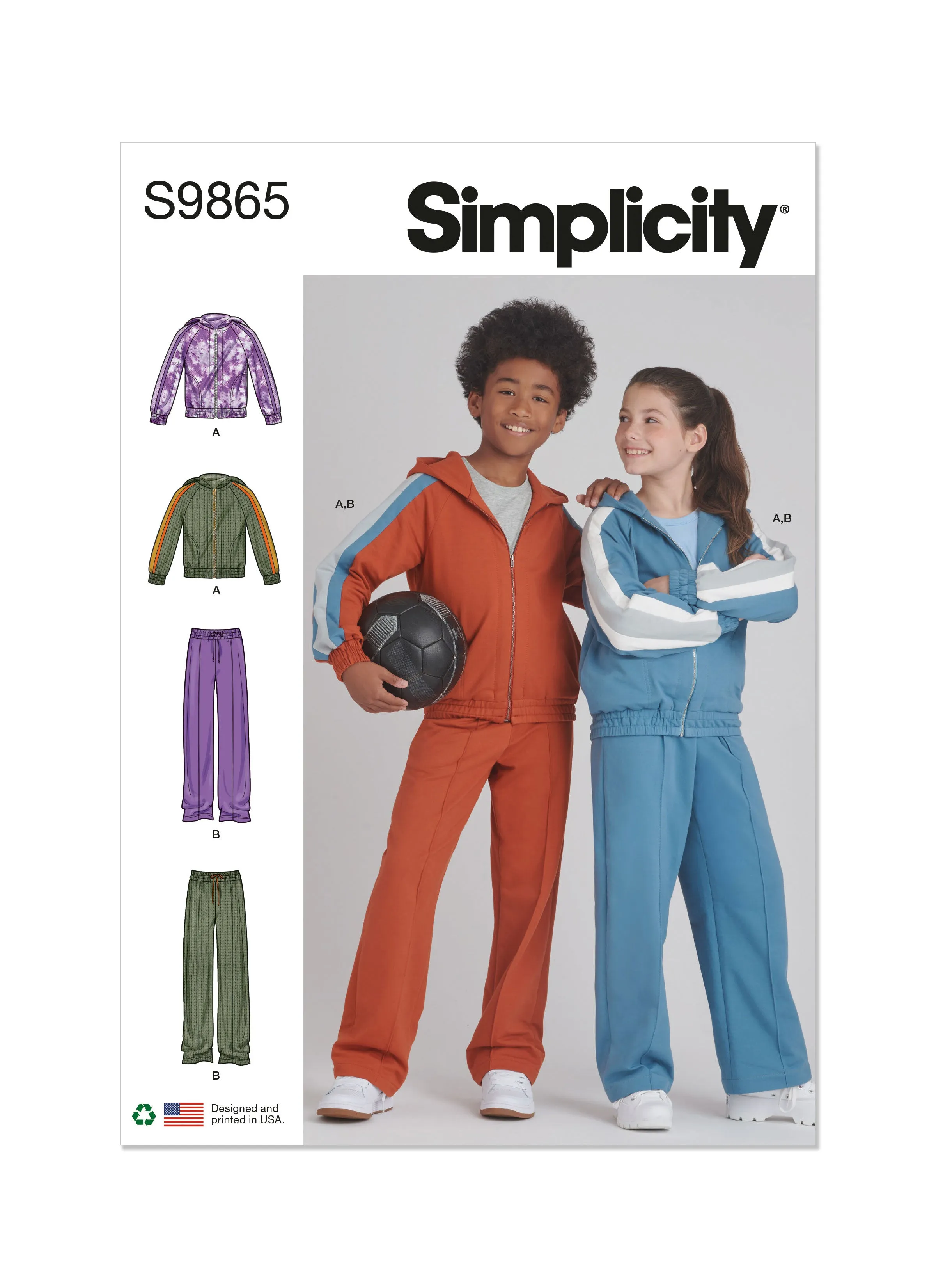 Simplicity Pattern S9865 Girl Boy Skirt Pants