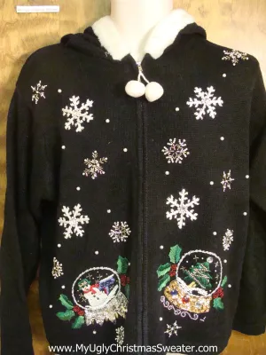 Snow Globes Tacky Xmas Party Sweater Hoody