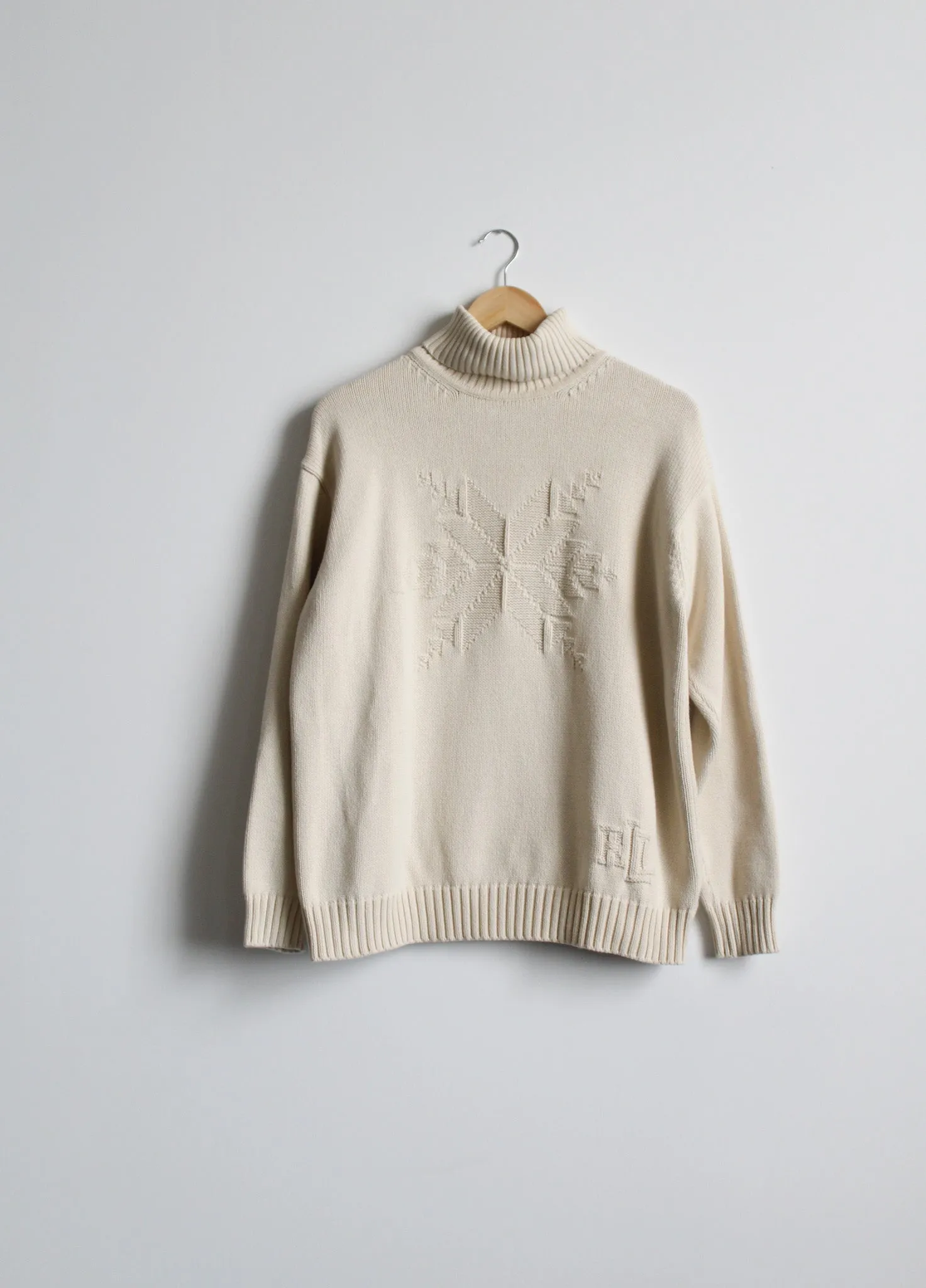 snowflake cotton turtleneck