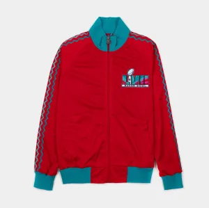 Super Bowl LVII Track Mens Jacket (Red/Tea)