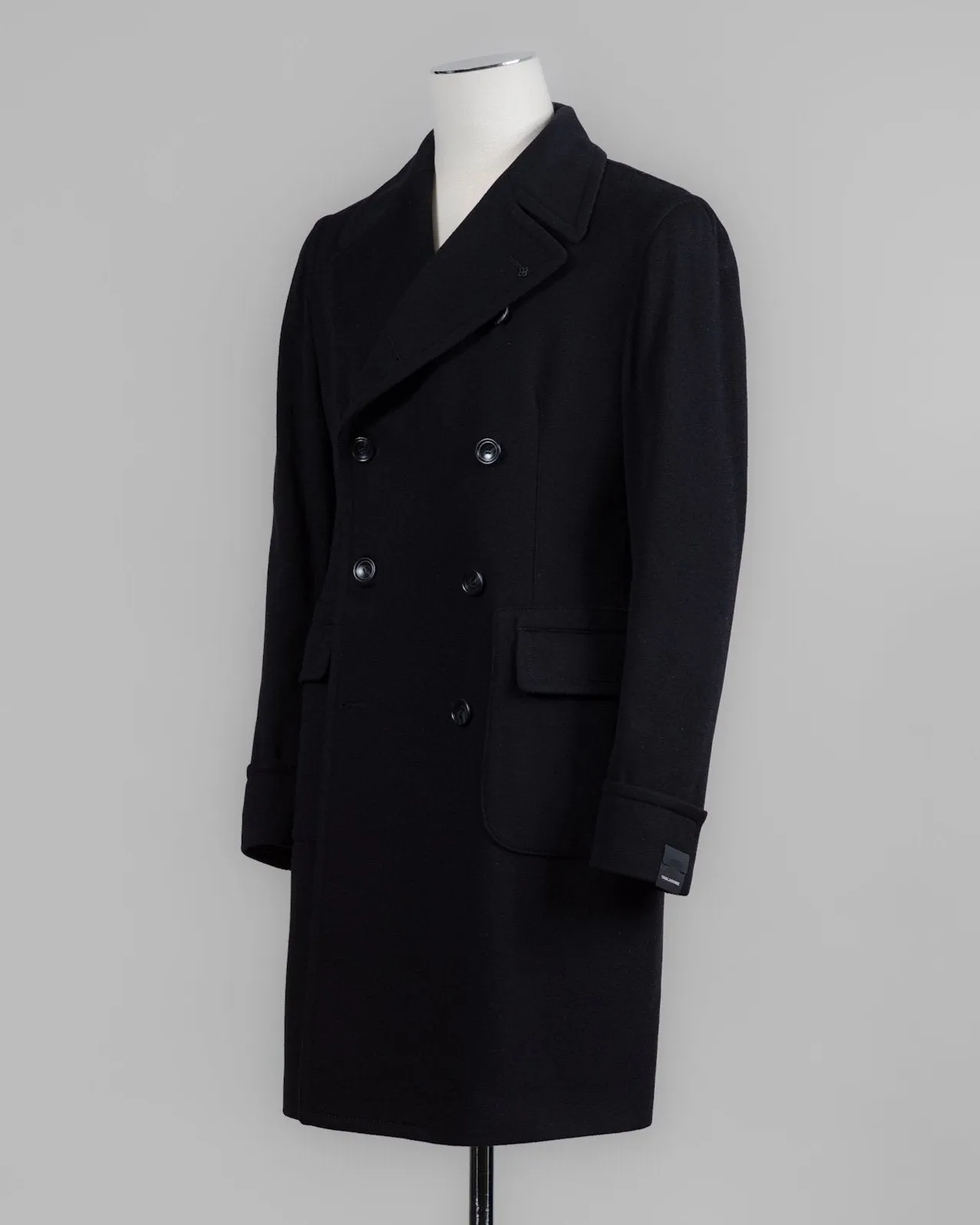 Tagliatore Double-Breasted Overcoat / Black