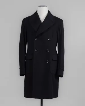 Tagliatore Double-Breasted Overcoat / Black