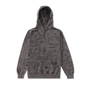 Team AOP Pullover, Washed Black