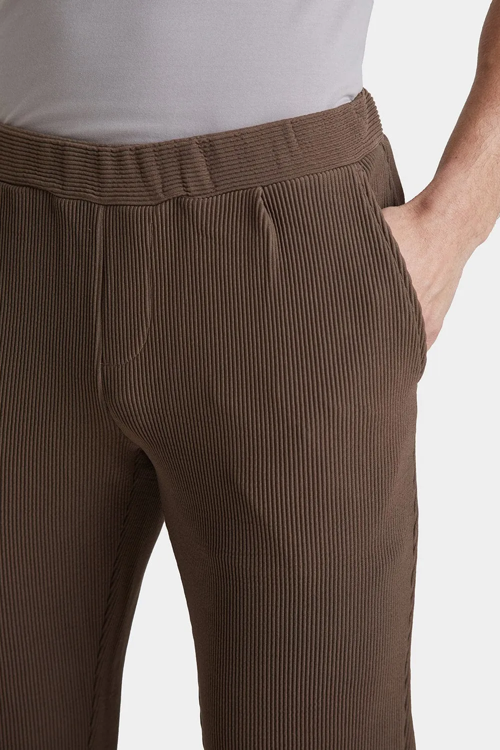 Textured Trouser in Dark Nutmeg