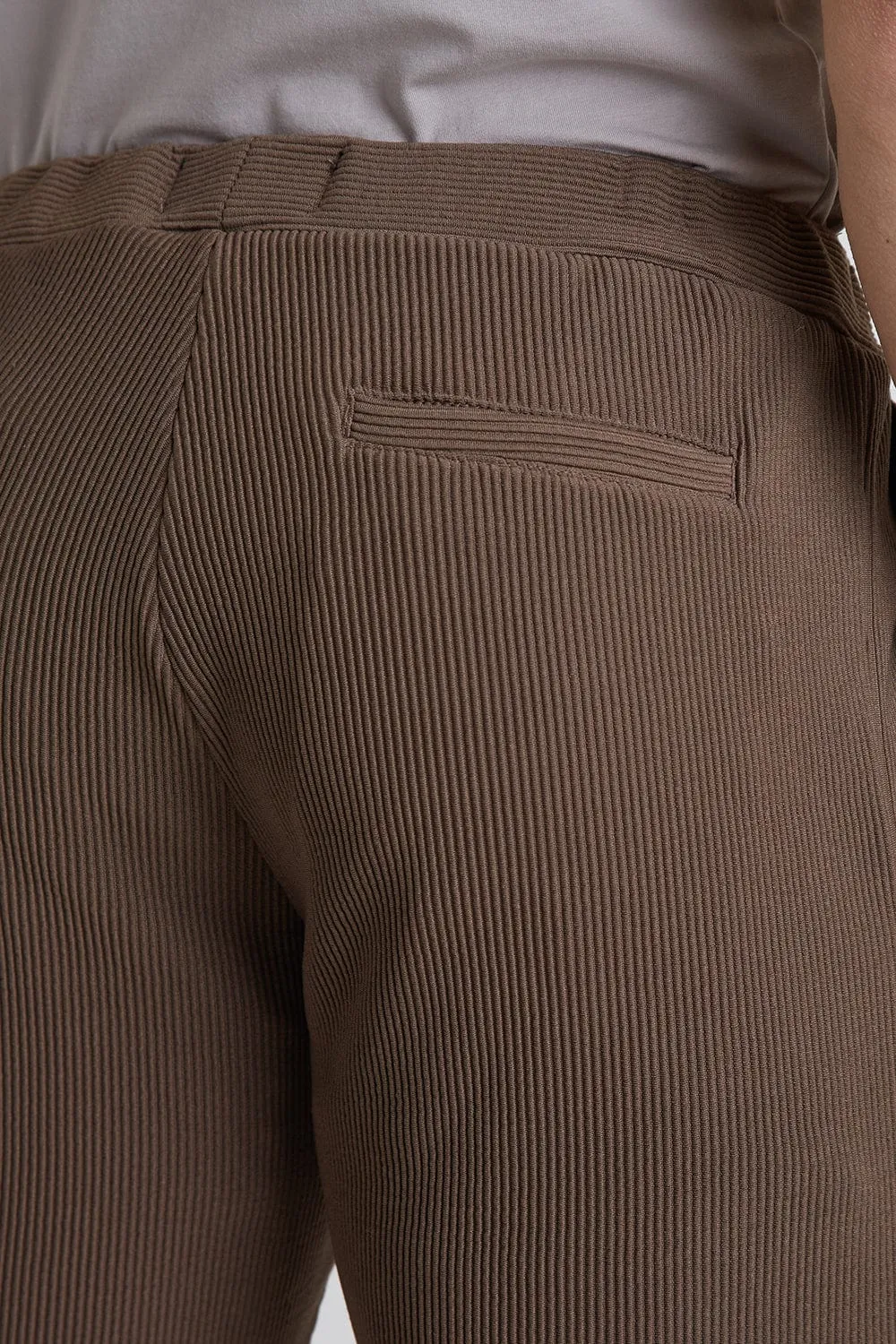 Textured Trouser in Dark Nutmeg