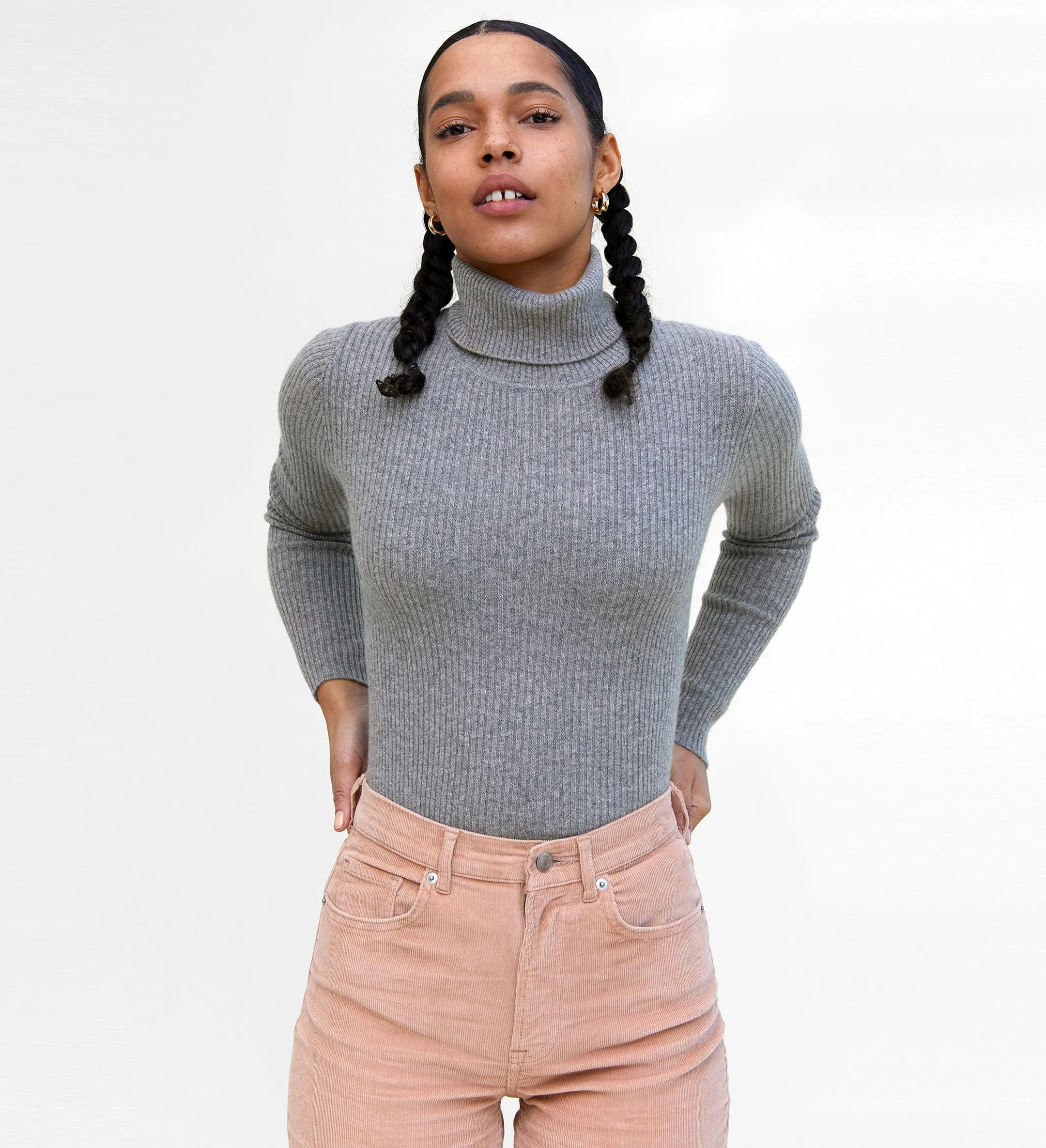 The Ribbed Turtleneck Cashmere Sweater