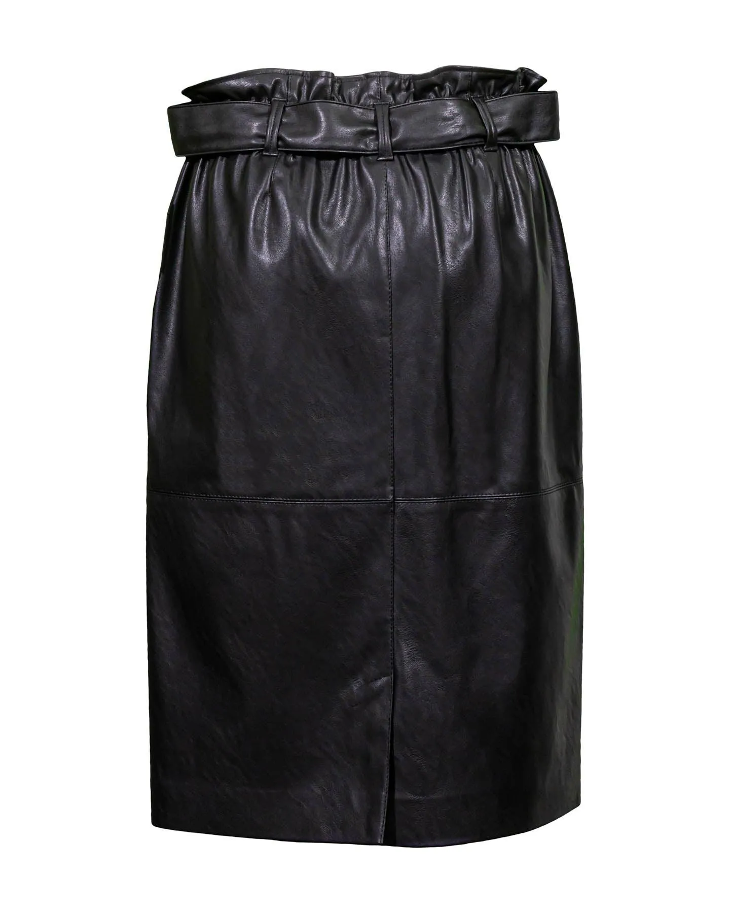 Vegan Leather Paperbag Waist Skirt