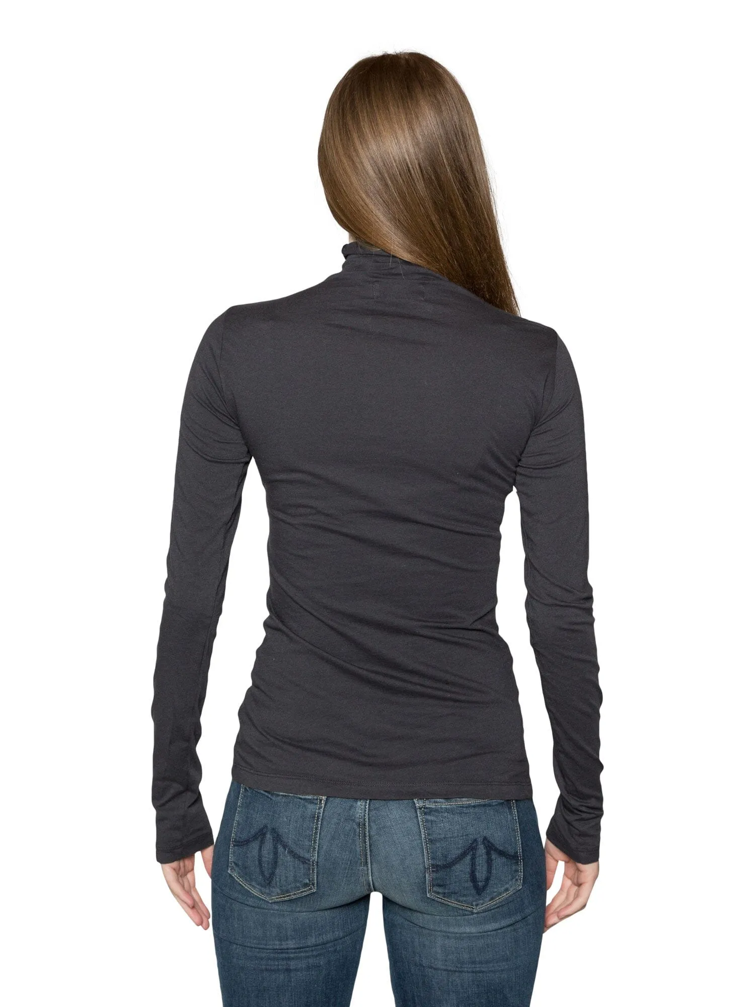 Velvet by Graham & Spencer Talisia05 Gauzy Whisper Turtleneck Top.