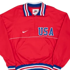 VINTAGE NIKE TEAM USA RED PULLOVER WINDBREAKER JACKET 1990S SIZE XL