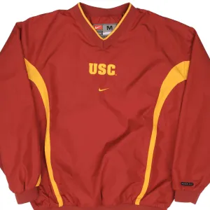 VINTAGE NIKE USC TROJAN WINDBREAKER PULLOVER JACKET 1990S SIZE MEDIUM