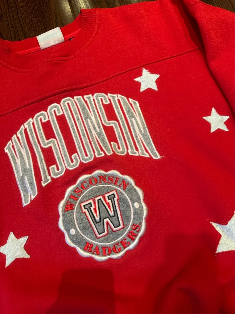 Vintage Wisconsin Reworked Star Crewneck