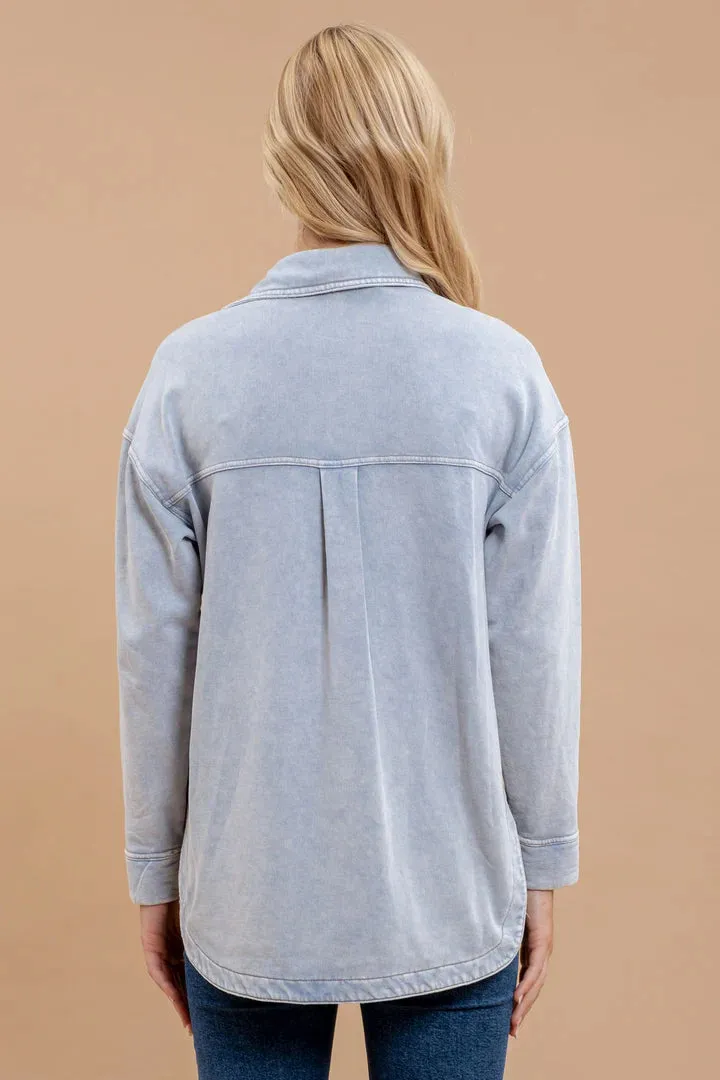 Washed Chambray Shacket