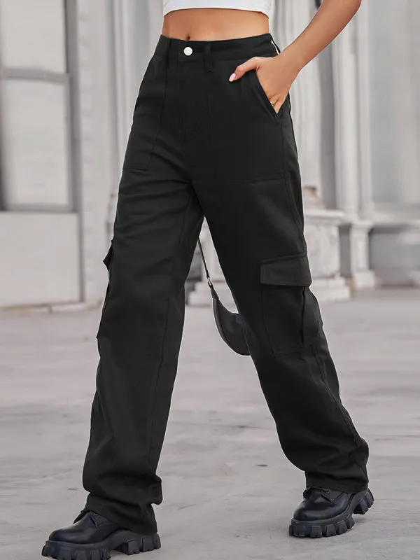 Women's Cotton Twill Cargo Trousers