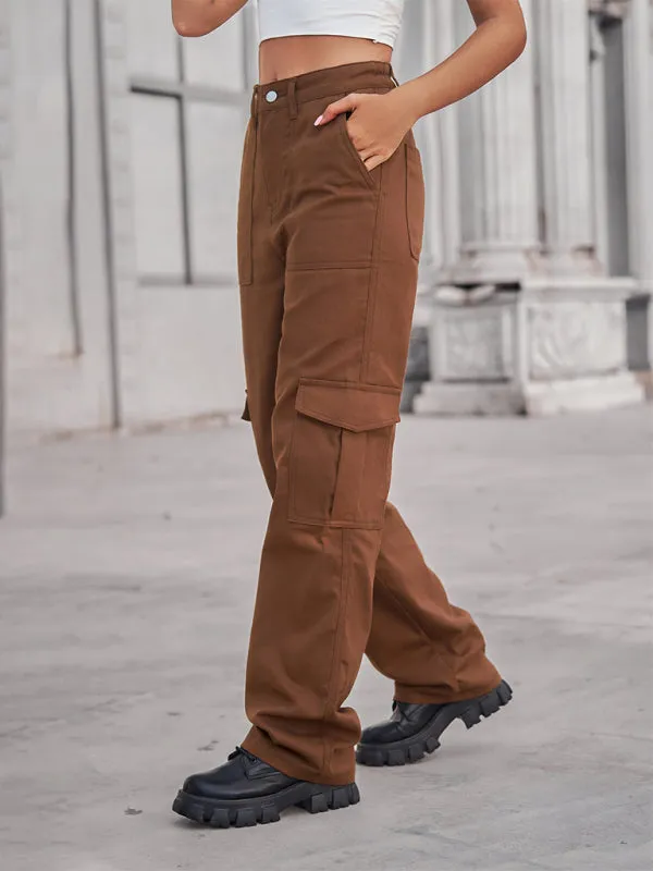 Women's Cotton Twill Cargo Trousers