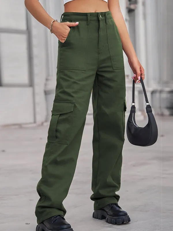 Women's Cotton Twill Cargo Trousers