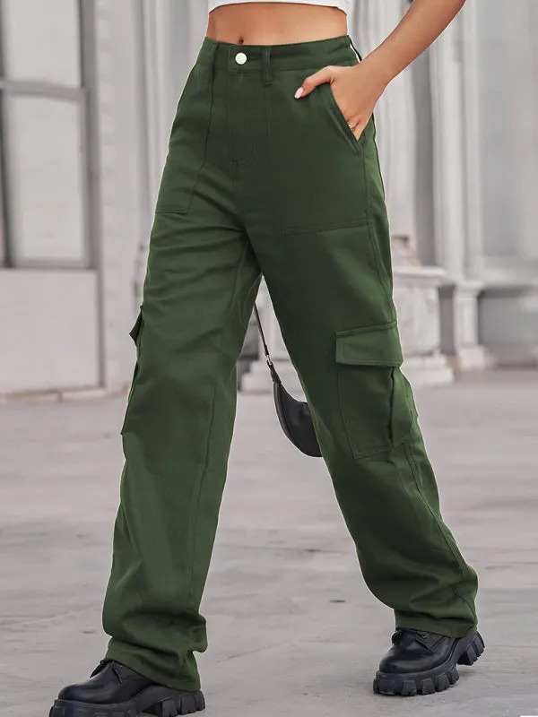 Women's Cotton Twill Cargo Trousers