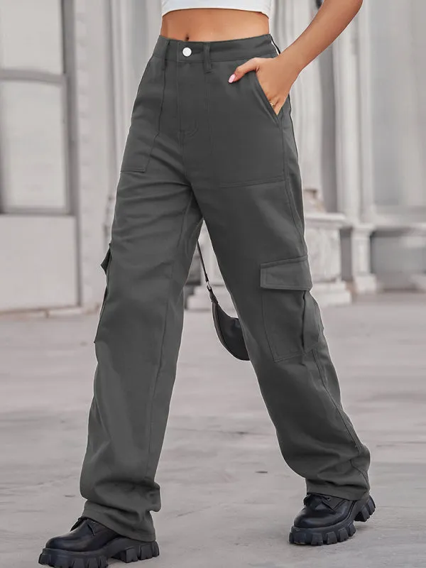 Women's Cotton Twill Cargo Trousers