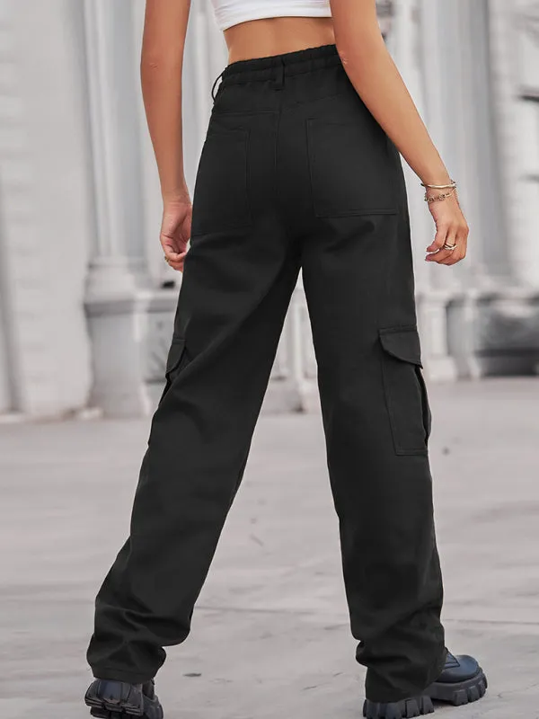 Women's Cotton Twill Cargo Trousers