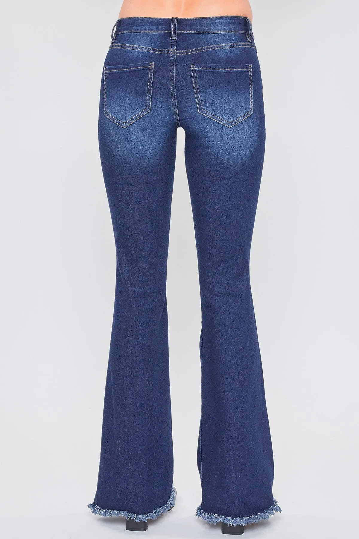 Women's Frayed Flare Jeans-Sale