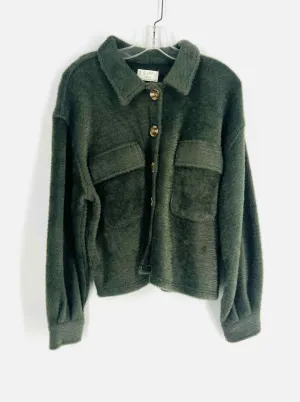 Z Supply Size M Forest Green Fuzzy Jackets Shacket